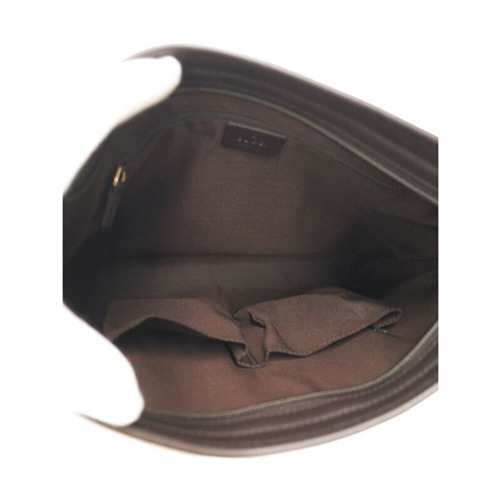 Gucci GG Plus Monogram Flat Messenger Crossbody Bag Brown - Picture 3 of 9